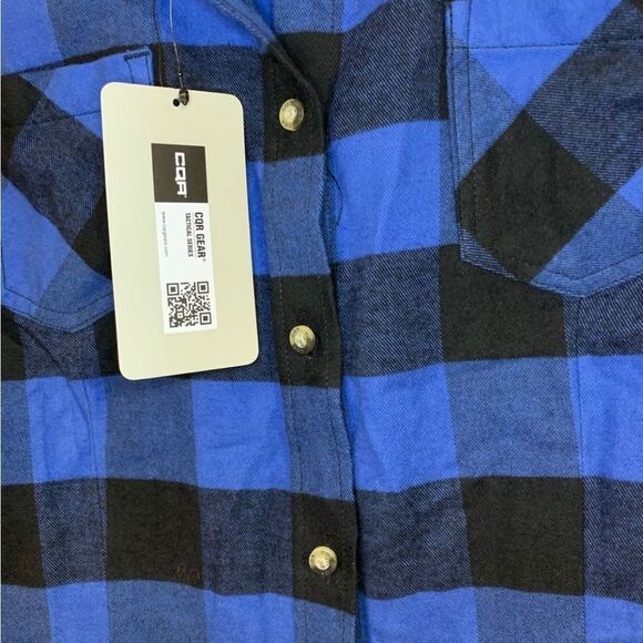 CQR NEW Small Blue and‎ Black Flannel Shirt - Picture 2 of 5